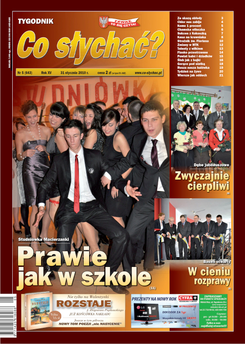 Okładka gazety Co słychać? - nr 5 (643) 2010